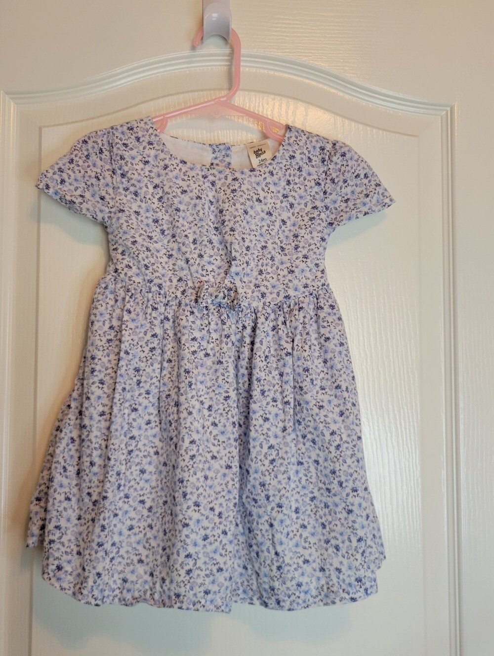 Baby B’gosh Baby Girl Sun Dress Size 24 Months Blue Floral Button Closure